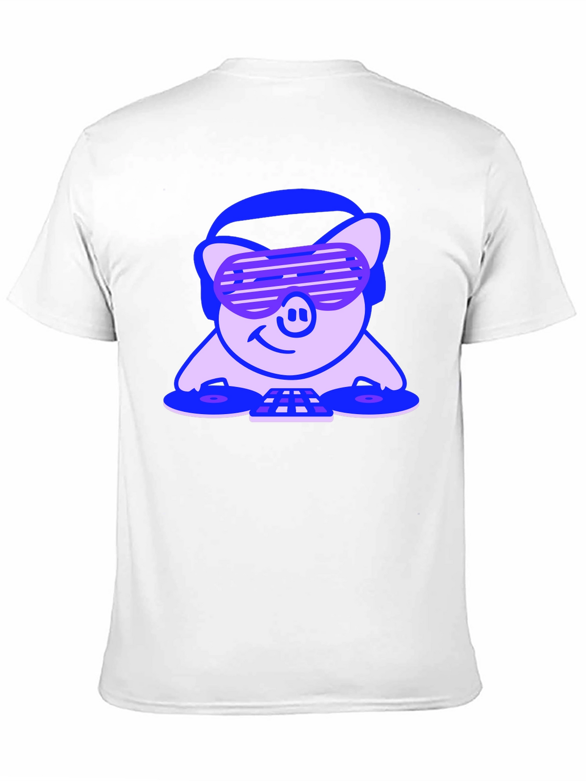 DJ Pig Graphic Tee - Black Cotton T-Shirt
