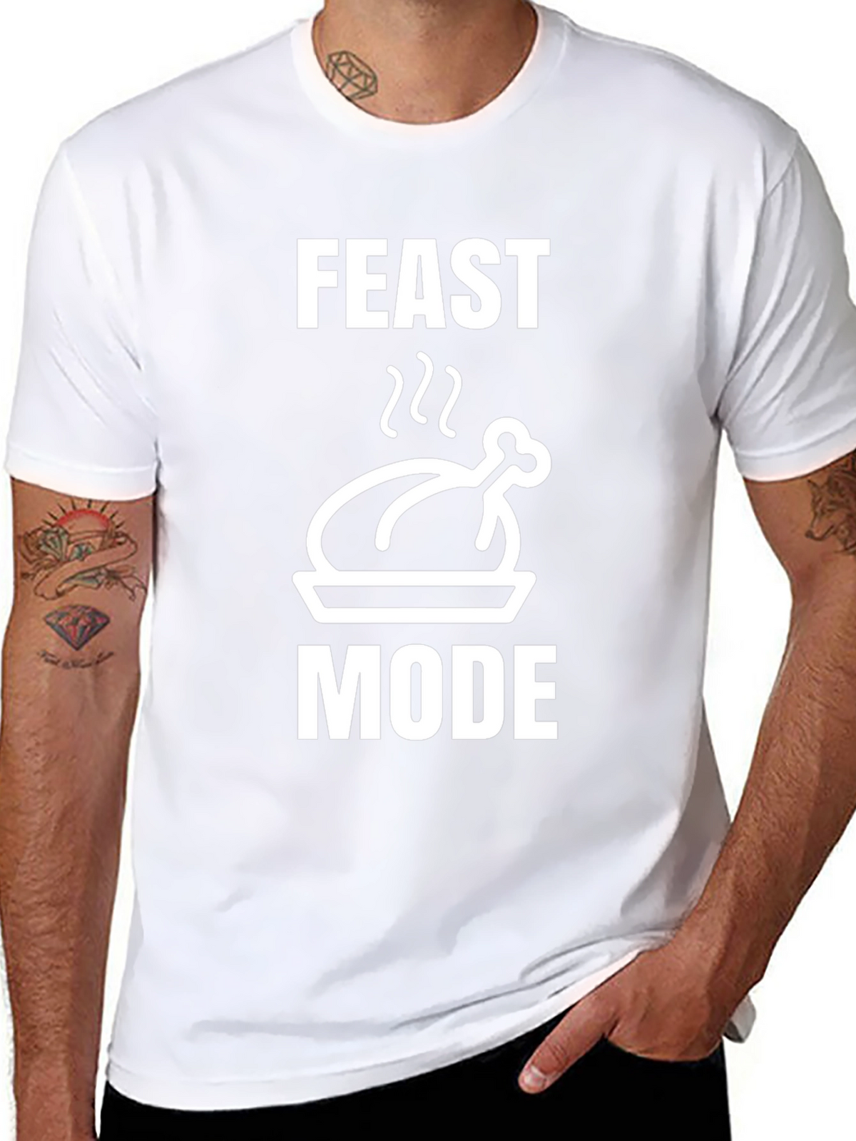 Feast Mode Black T-Shirt Turkey Graphic Holiday