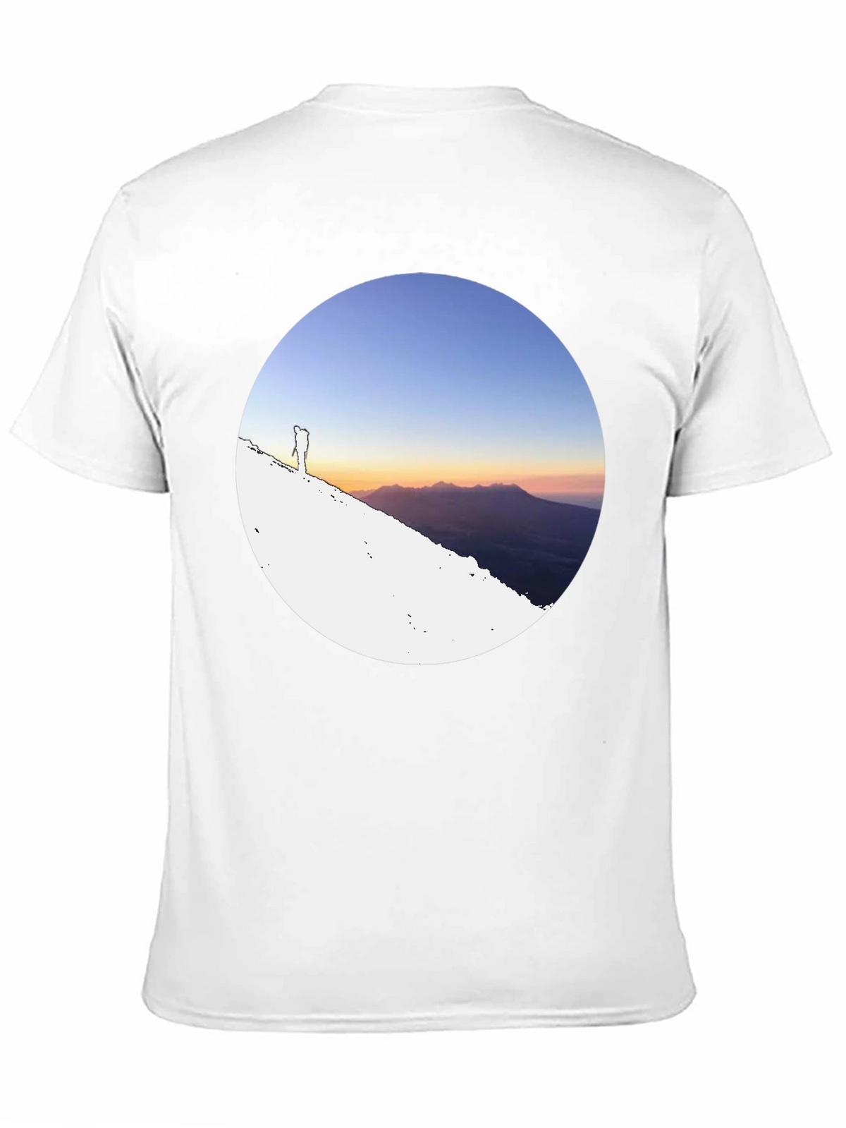 Mountain Sunset Graphic Tee - Black Crew Neck T-Shirt