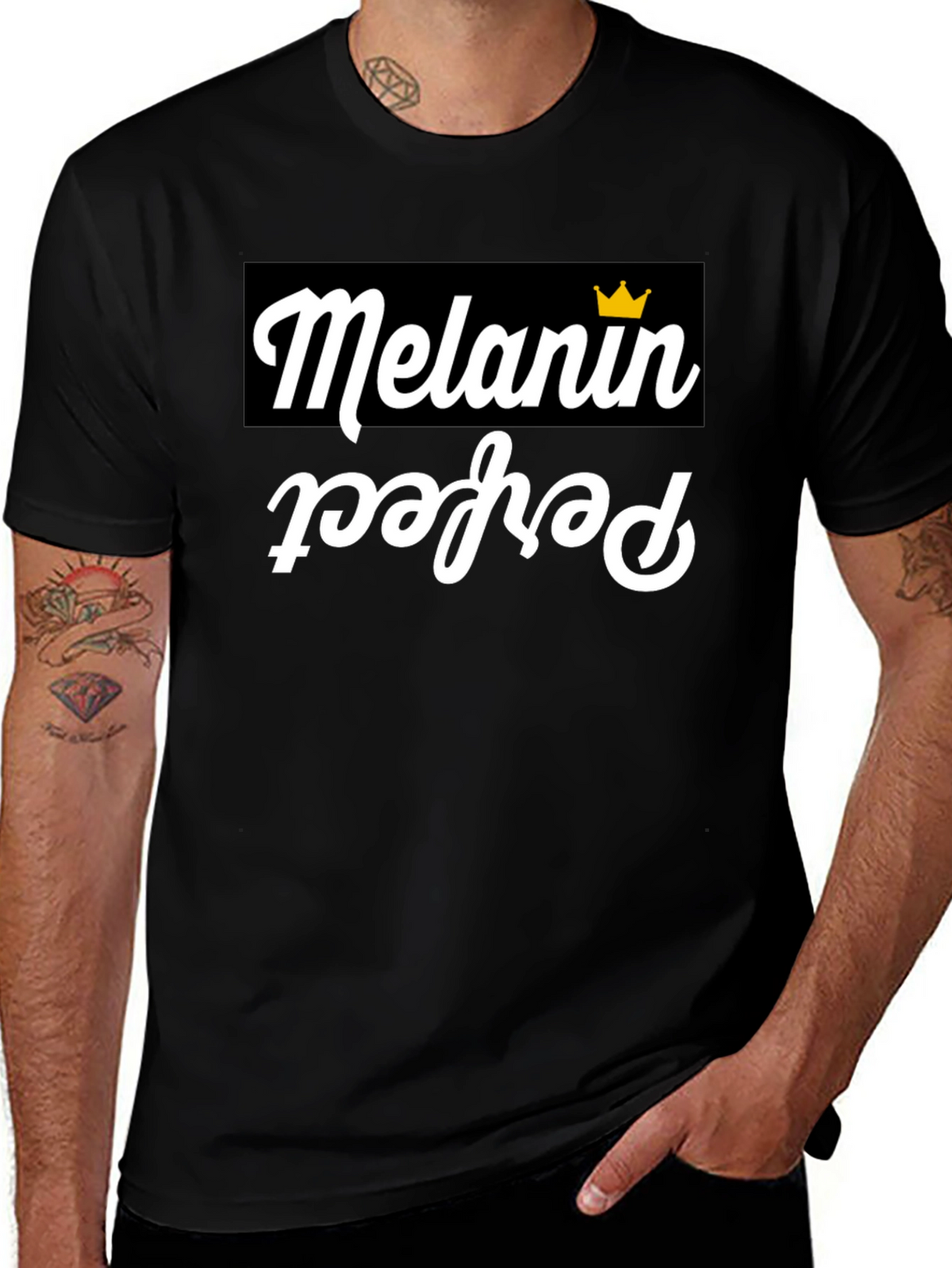 Melanin Perfect Graphic T-Shirt - Black