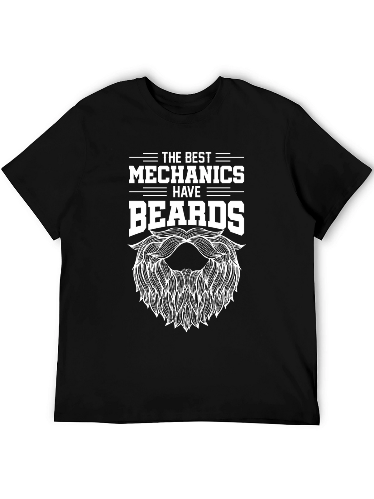 Mechanic Beard Graphic Tee - Black T-Shirt