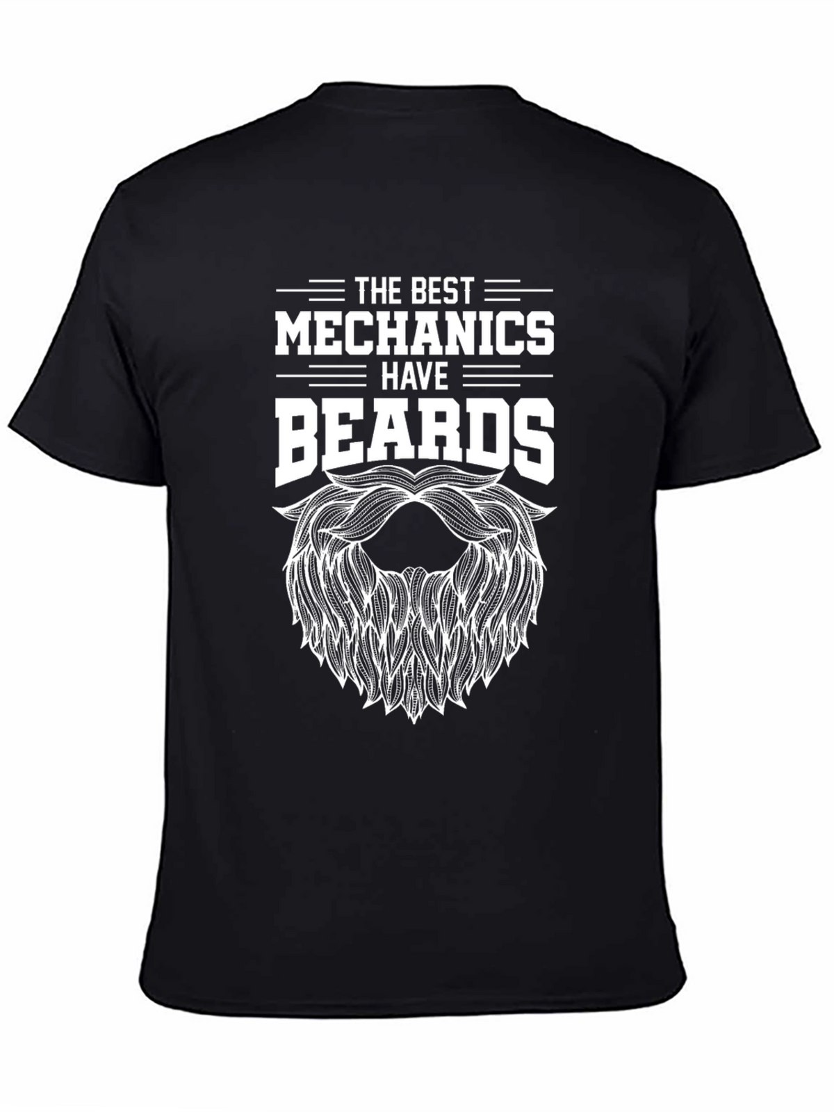 Mechanic Beard Graphic Tee - Black T-Shirt
