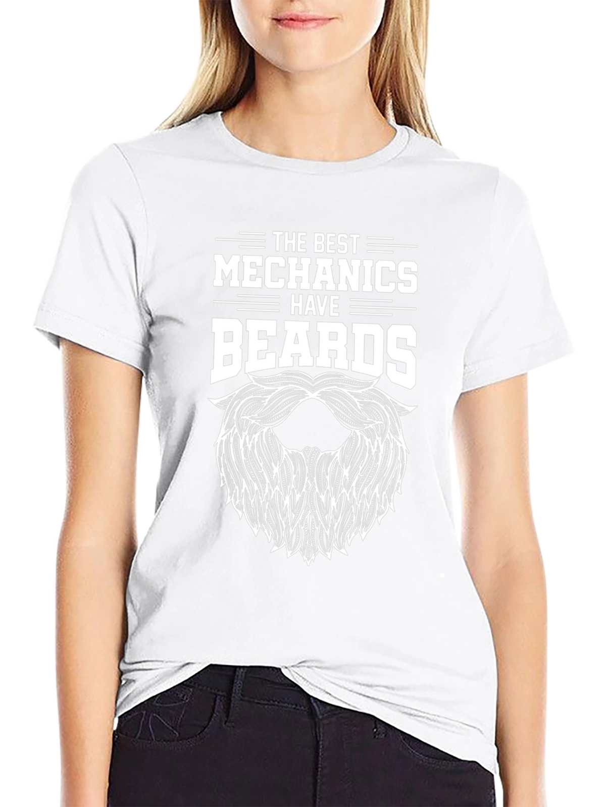 Mechanic Beard Graphic Tee - Black T-Shirt