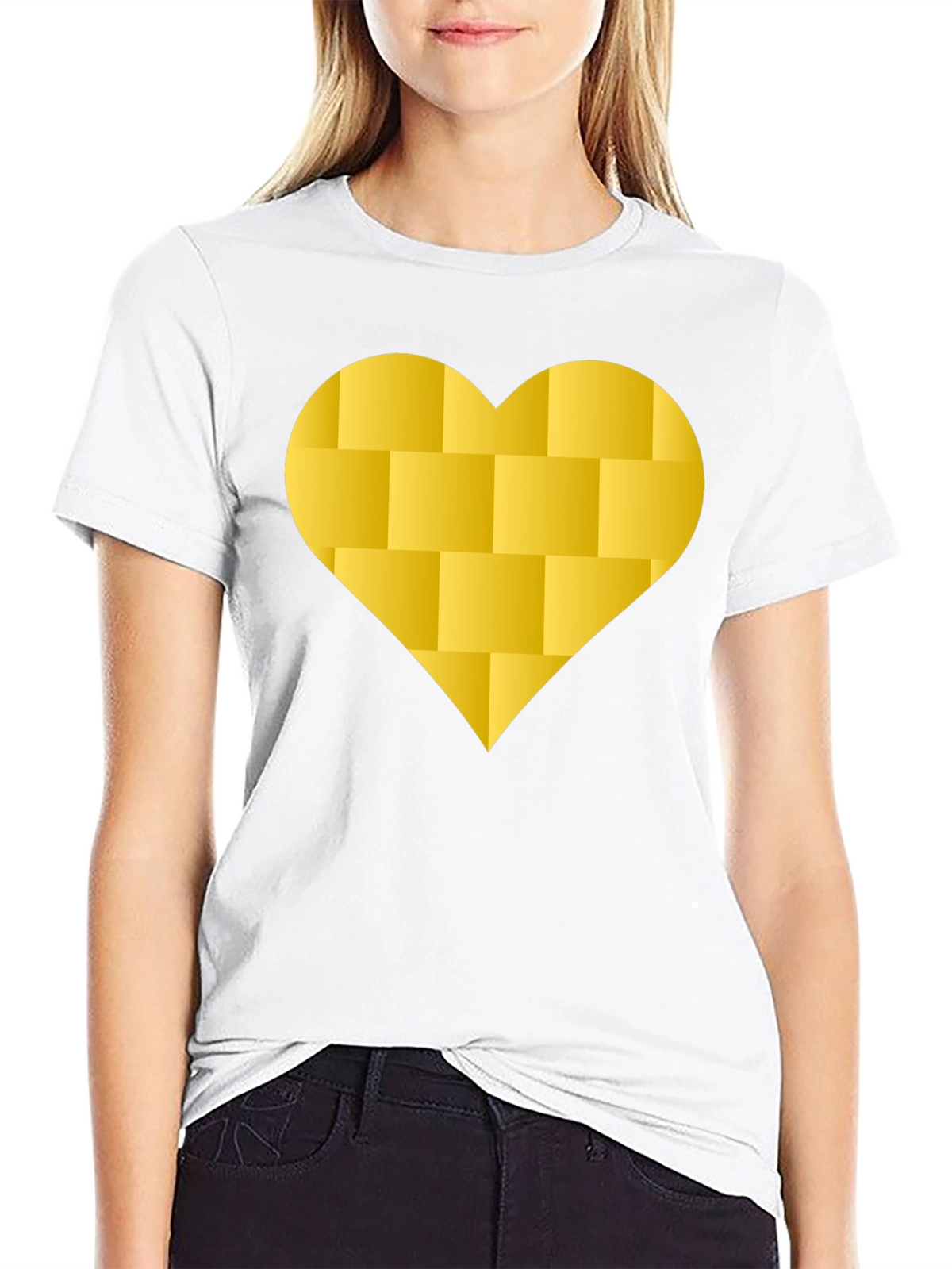Brick Heart Graphic Tee - Modern Black T-Shirt