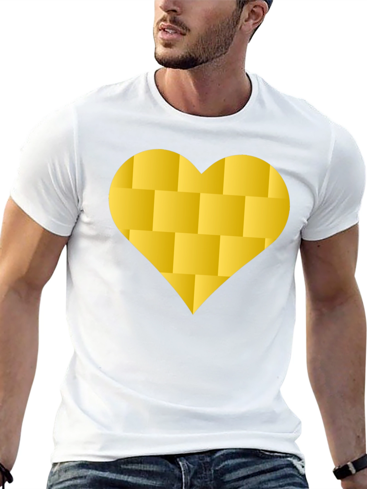 Brick Heart Graphic Tee - Modern Black T-Shirt