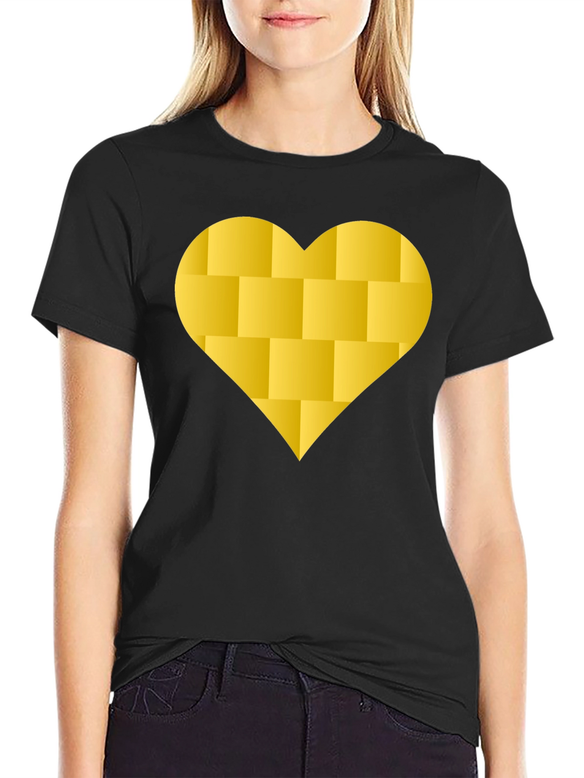 Brick Heart Graphic Tee - Modern Black T-Shirt