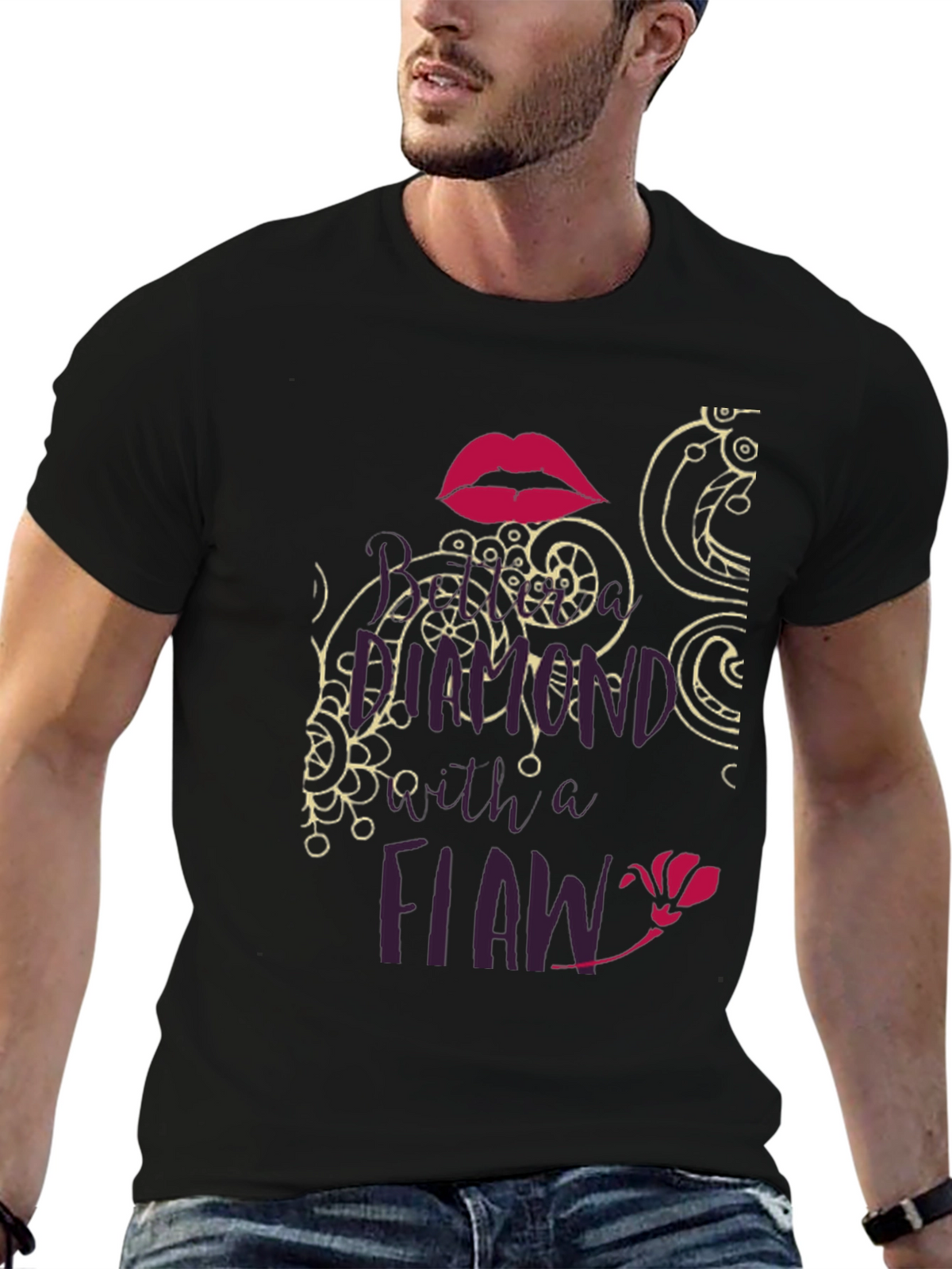 Diamond with a Flaw Graphic Tee - Black