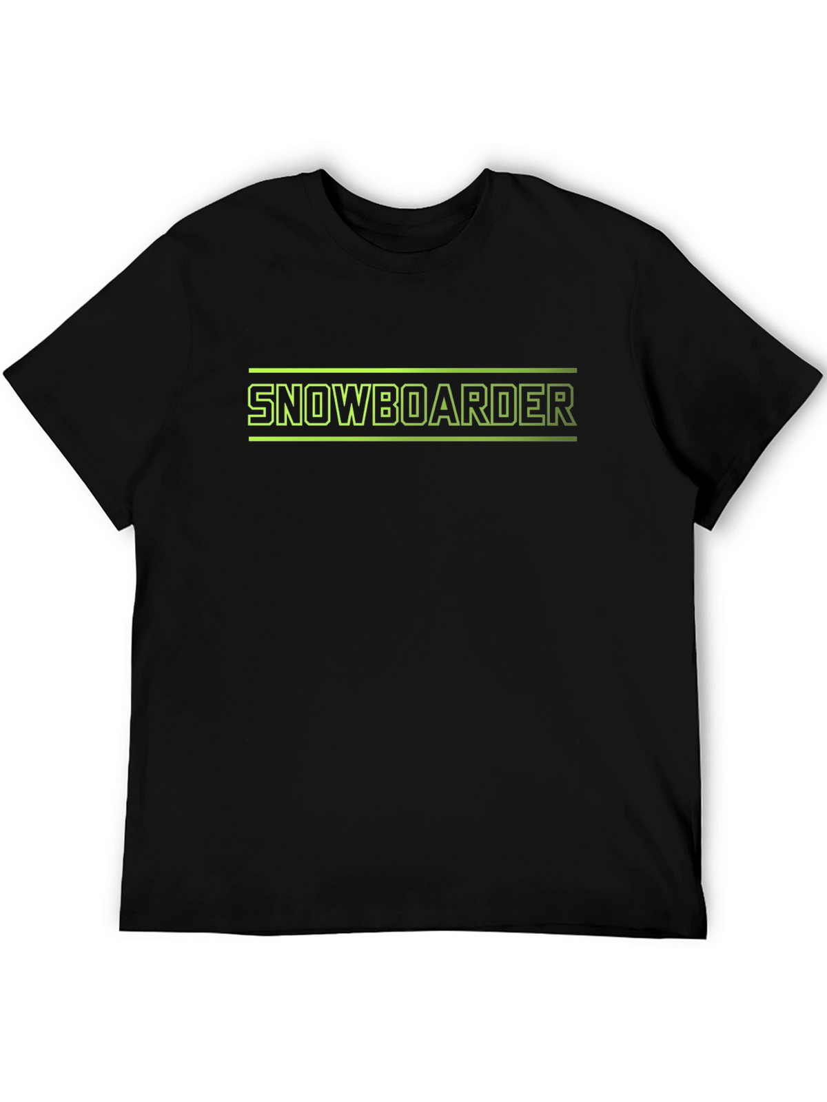 Snowboarder Graphic Tee - Black Cotton T-Shirt