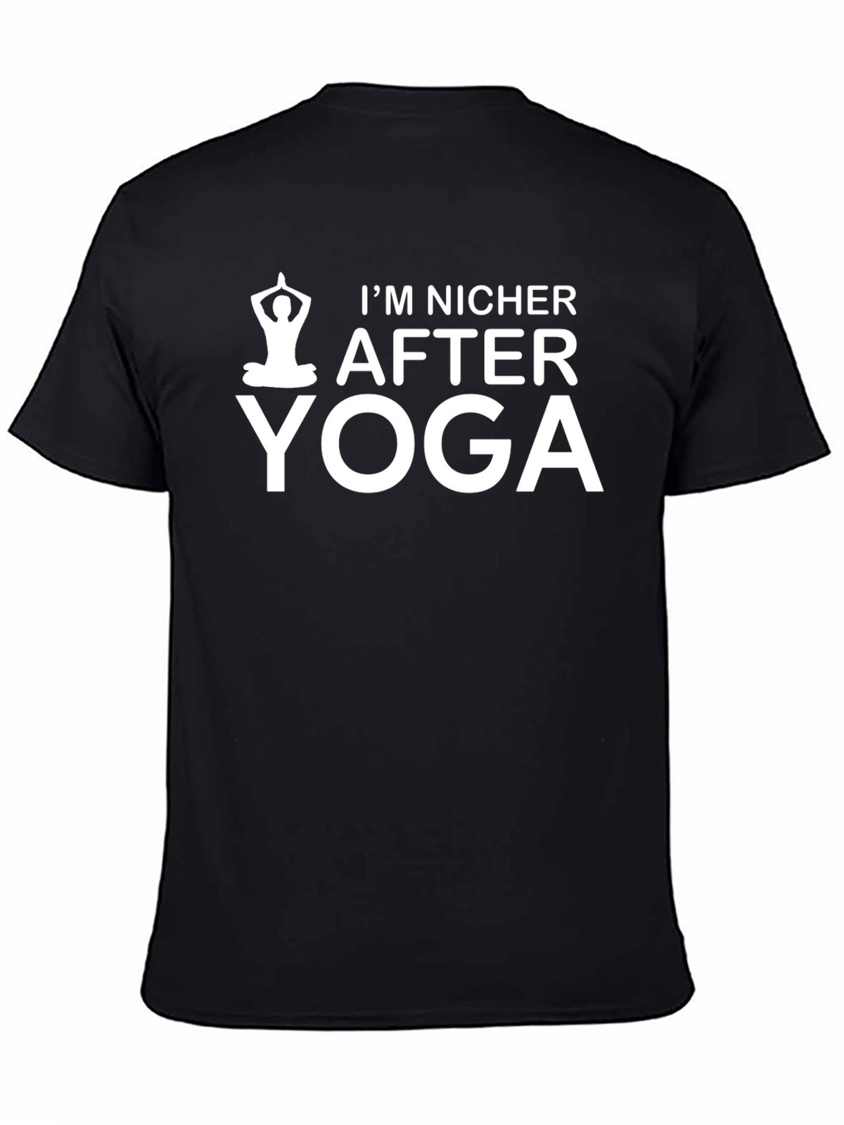 Im Nicer After Yoga Black Graphic Tee