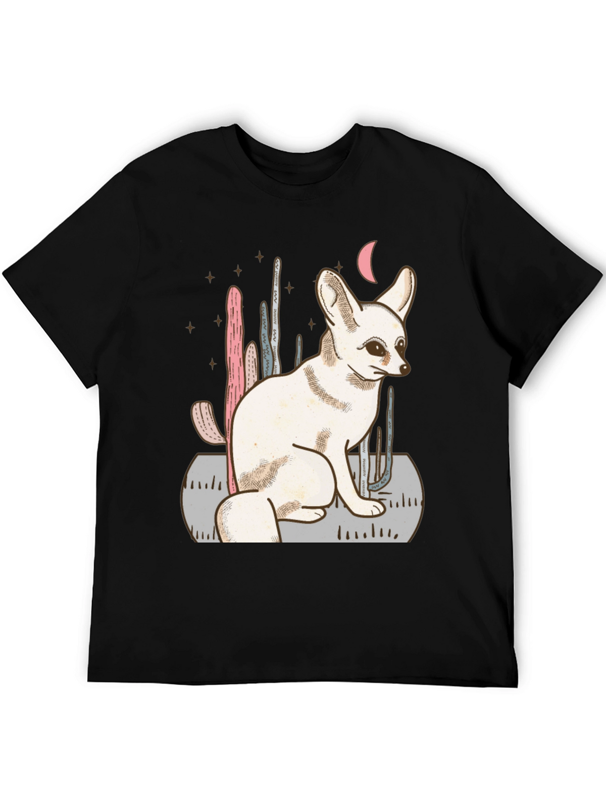 Fennec Fox Desert Scene Graphic Tee